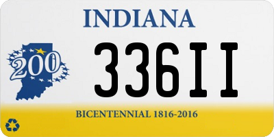 IN license plate 336II