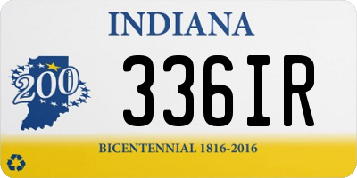 IN license plate 336IR