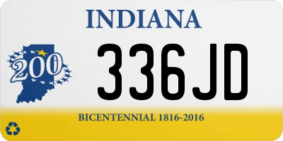 IN license plate 336JD