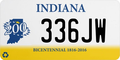 IN license plate 336JW