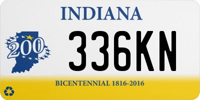 IN license plate 336KN