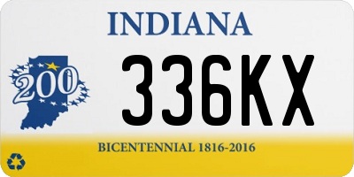 IN license plate 336KX