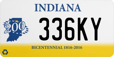 IN license plate 336KY