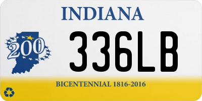 IN license plate 336LB