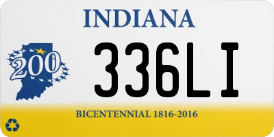 IN license plate 336LI