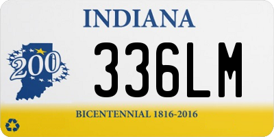 IN license plate 336LM