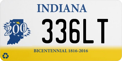 IN license plate 336LT