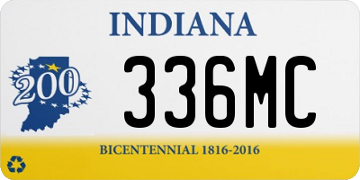 IN license plate 336MC