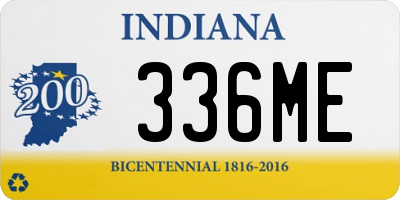 IN license plate 336ME