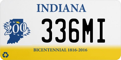 IN license plate 336MI