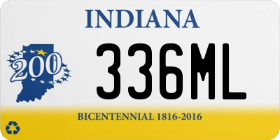 IN license plate 336ML