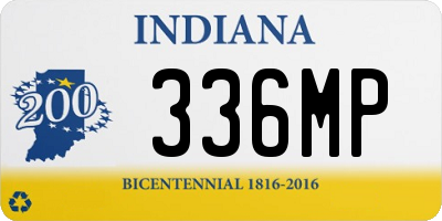 IN license plate 336MP