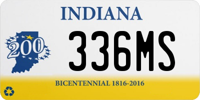 IN license plate 336MS