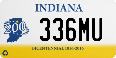 IN license plate 336MU