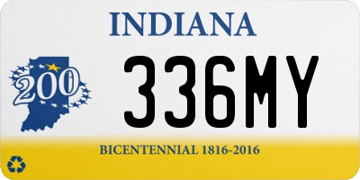 IN license plate 336MY