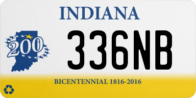 IN license plate 336NB