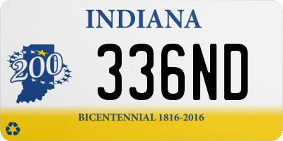 IN license plate 336ND