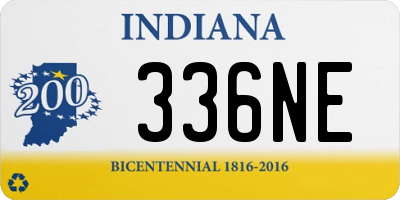 IN license plate 336NE