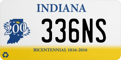 IN license plate 336NS