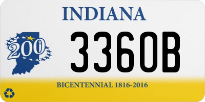 IN license plate 336OB