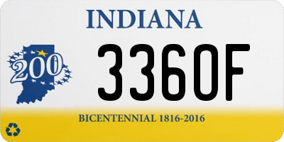 IN license plate 336OF