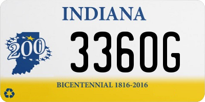 IN license plate 336OG