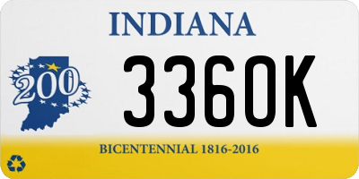 IN license plate 336OK