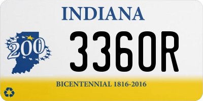 IN license plate 336OR