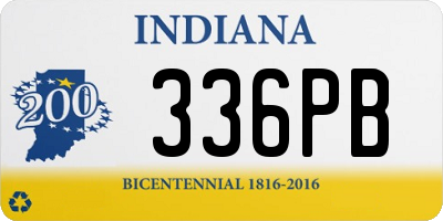 IN license plate 336PB