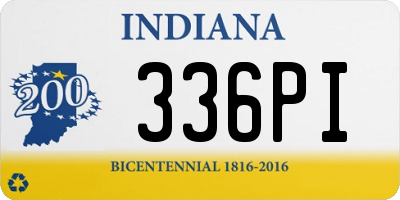 IN license plate 336PI