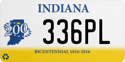 IN license plate 336PL