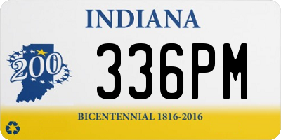 IN license plate 336PM