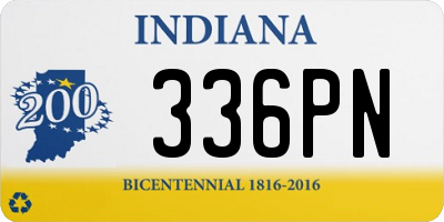 IN license plate 336PN