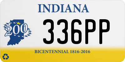 IN license plate 336PP