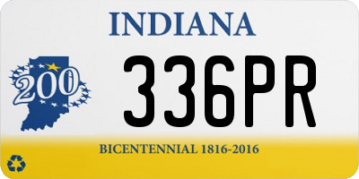 IN license plate 336PR