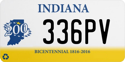 IN license plate 336PV