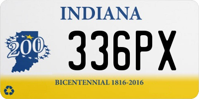 IN license plate 336PX