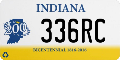 IN license plate 336RC