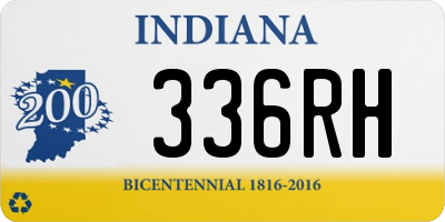 IN license plate 336RH