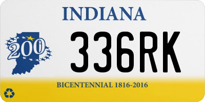 IN license plate 336RK