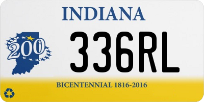 IN license plate 336RL