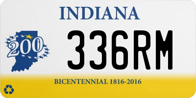 IN license plate 336RM