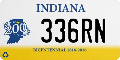 IN license plate 336RN