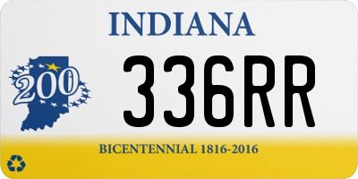 IN license plate 336RR