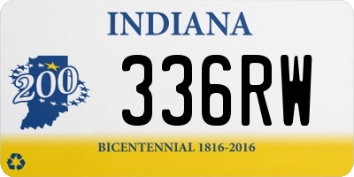 IN license plate 336RW