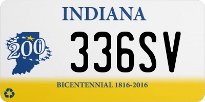 IN license plate 336SV