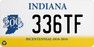 IN license plate 336TF