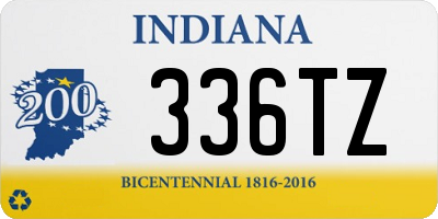 IN license plate 336TZ