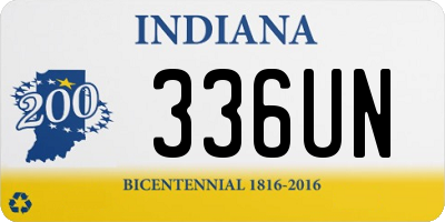 IN license plate 336UN