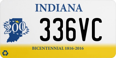 IN license plate 336VC